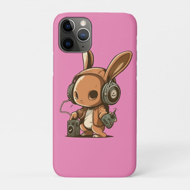 Funda De Case-Mate Para iPhone Conejo melódico: Un viaje musical (Reverso)