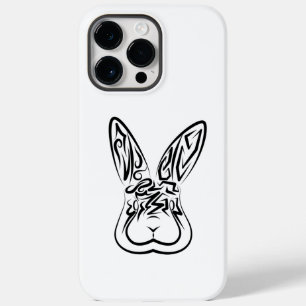 Funda Para iPhone 14 Pro Max De Case-Mate Conejo tribal blanco y negro