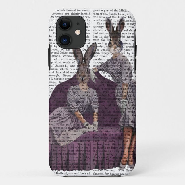 Funda De Case-Mate Para iPhone Conejos en morado.png (Reverso)