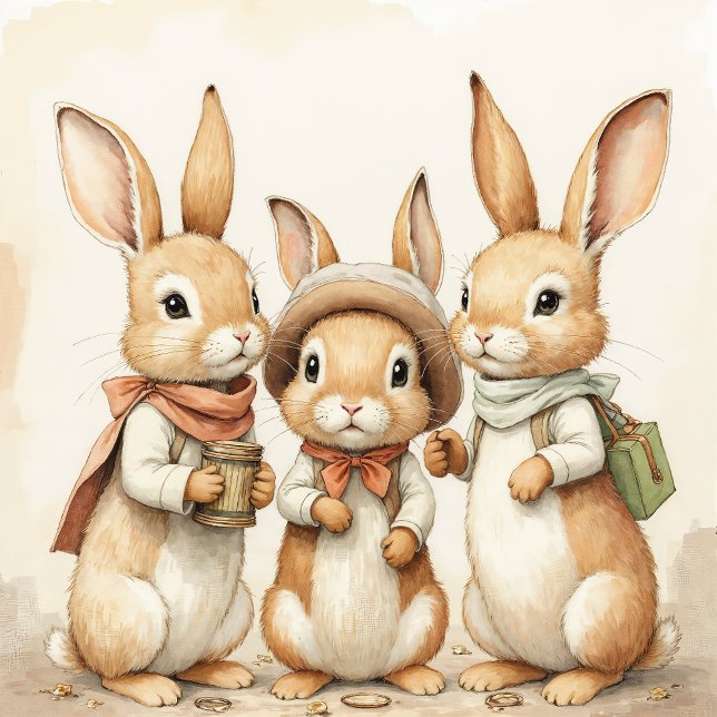 Funda De Case-Mate Para iPhone Conejos Felices  (Three Rabbits celebrating the Easter Holiday!)
