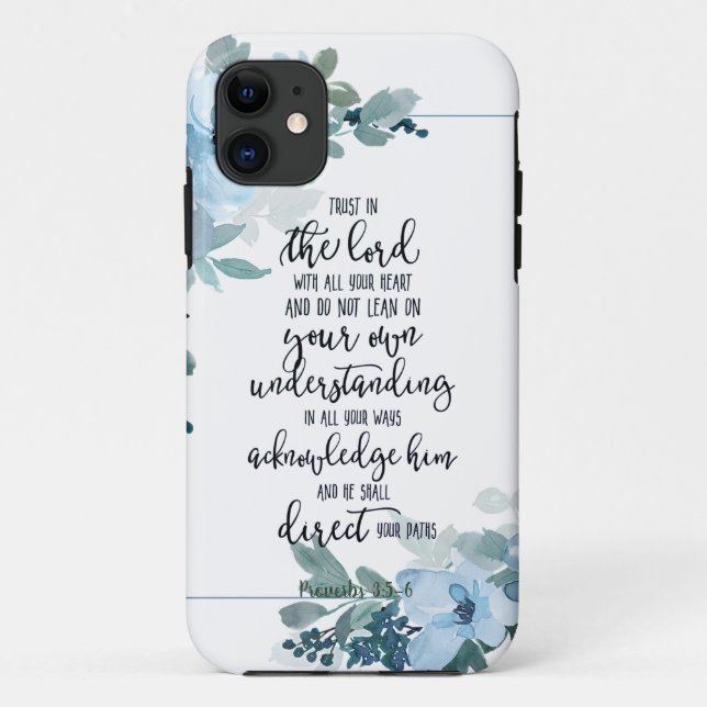Funda De Case-Mate Para iPhone Confía en el Señor floral (Reverso)
