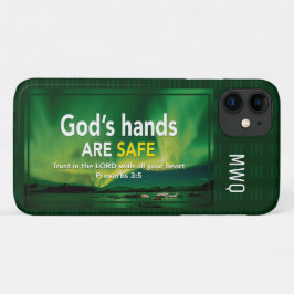 Funda Para iPhone 11 CONFIANZA EN EL SEÑOR Las manos de Dios están segu