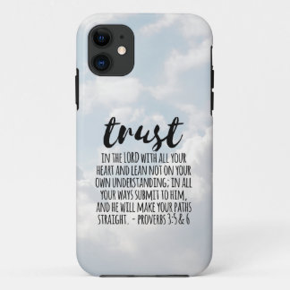 Funda Para iPhone 11 Confianza en el Señor Proverbios 3:5-6