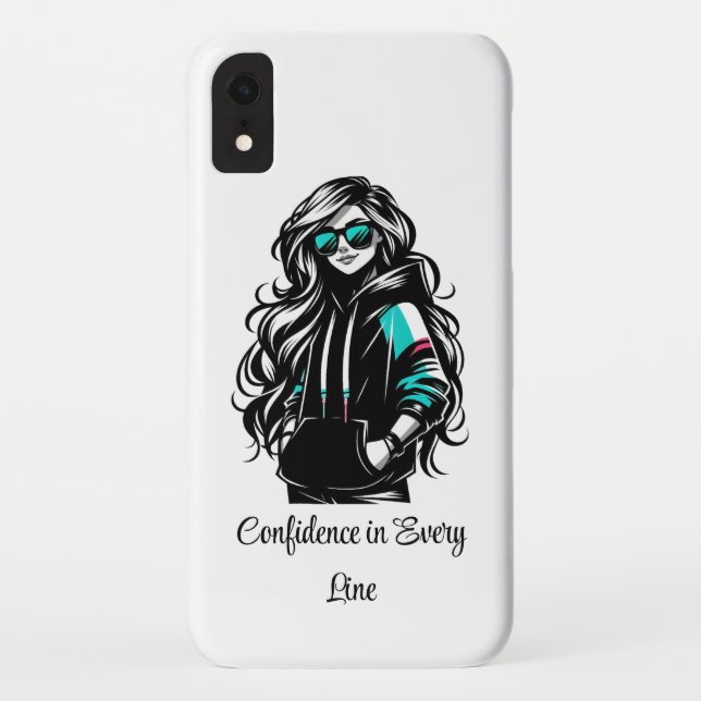 Funda De Case-Mate Para iPhone Confident Streetwear Girl  (Reverso)