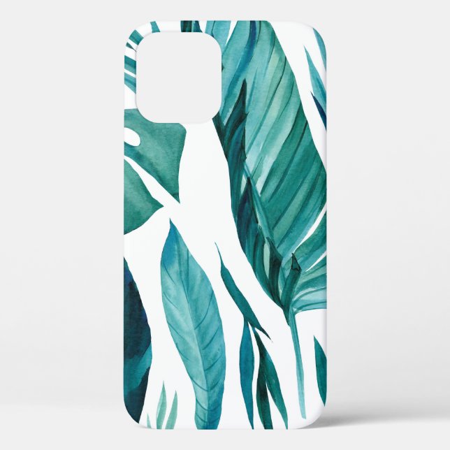 Funda De Case-Mate Para iPhone Conjunto de hojas de palma tropicales abstractas e (Reverso )