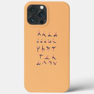 Funda Para iPhone 13 Pro Max Conjunto de poses Mejor impresión de yoga en la es