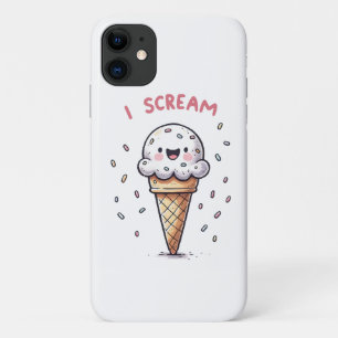 Funda Para iPhone 11 Cono de helado I Scream con grageas