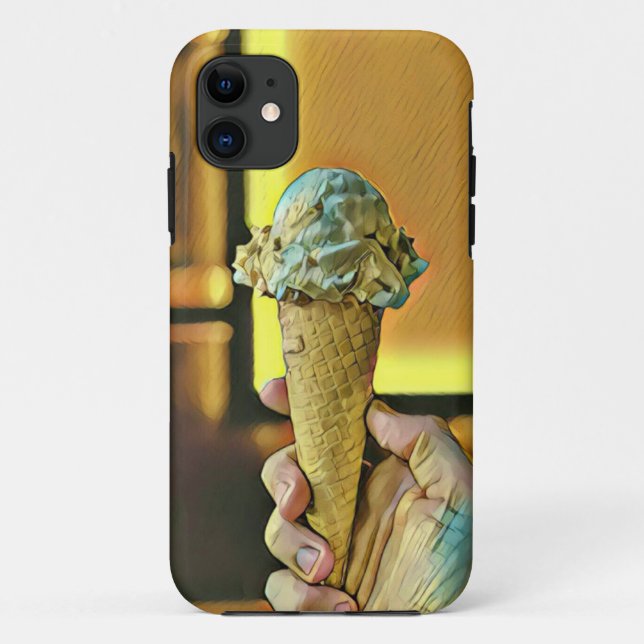 Funda De Case-Mate Para iPhone Cono de helado vintage (Reverso)