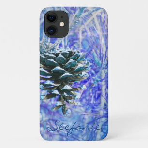 Funda Para iPhone 11 Cono de pino (azul)