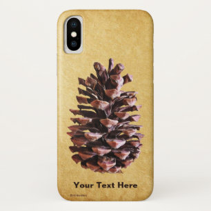 Funda Para iPhone X Cono De Pino En Papel De Vintage