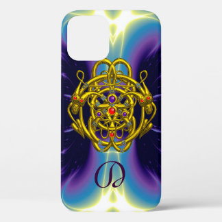 FUNDA PARA iPhone 12 CONOCIMIENTOS CELÁTICOS DE ORO CON MONOGRAMA DE DO