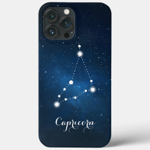 Funda Para iPhone 13 Pro Max Constelación de Rótulo Zodiaco de Capricornio