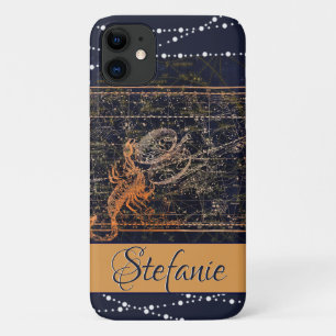 Funda Para iPhone 11 Constelación de Scorpio Azul oscuro