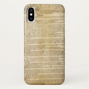 Funda Para iPhone X Constitución de Estados Unidos del vintage