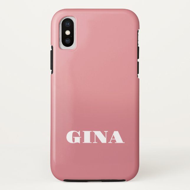 Funda De Case-Mate Para iPhone Contemporáneo Rústico Rosa Personalizado (Reverso)