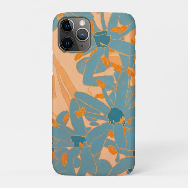 Funda De Case-Mate Para iPhone Contemporary Leaf Design in Peach  (Reverso)