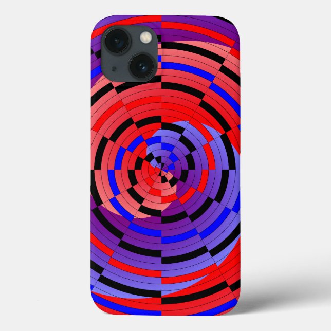 Funda De Case-Mate Para iPhone Contrarreloj rojo y azul de Kenneth Yoncich (Reverso)