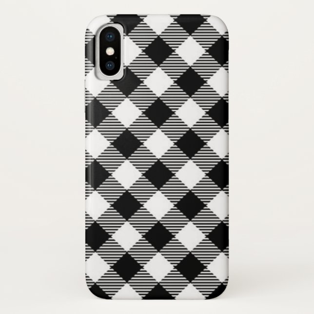 Funda De Case-Mate Para iPhone control de búfalo, blanco y negro (Reverso)