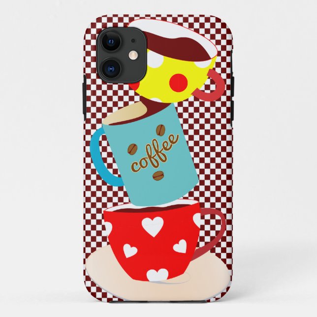 Funda De Case-Mate Para iPhone Controles del descanso para tomar café (Reverso)