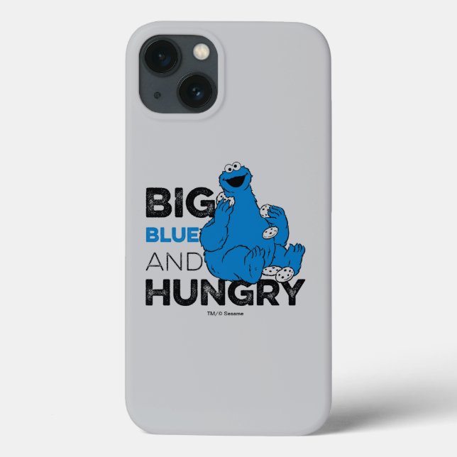 Funda De Case-Mate Para iPhone Cookie Monster | Gran Azul y Hambre (Reverso)
