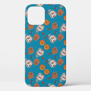 Funda Para iPhone 12 Cookies, bollos: patrón de fondo azul