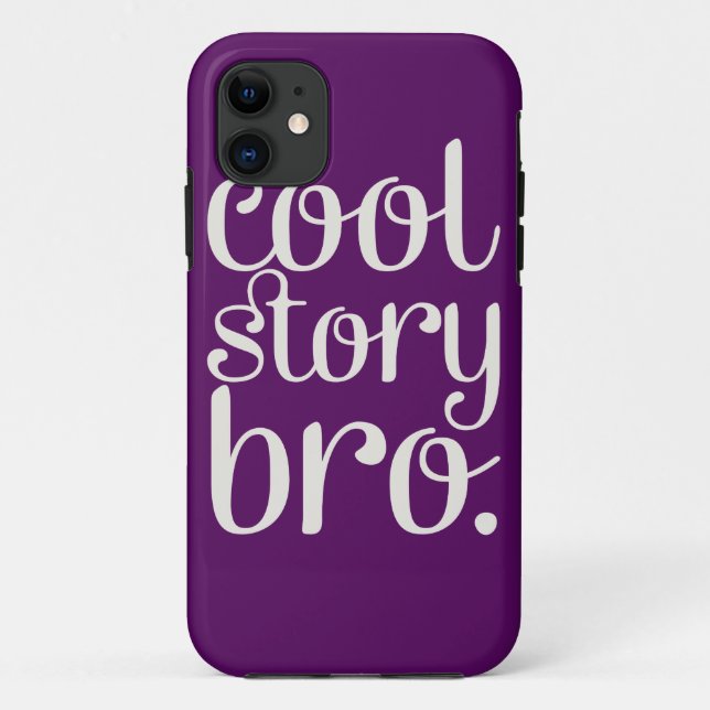 Funda De Case-Mate Para iPhone Cool Story Bro Purple (Reverso)