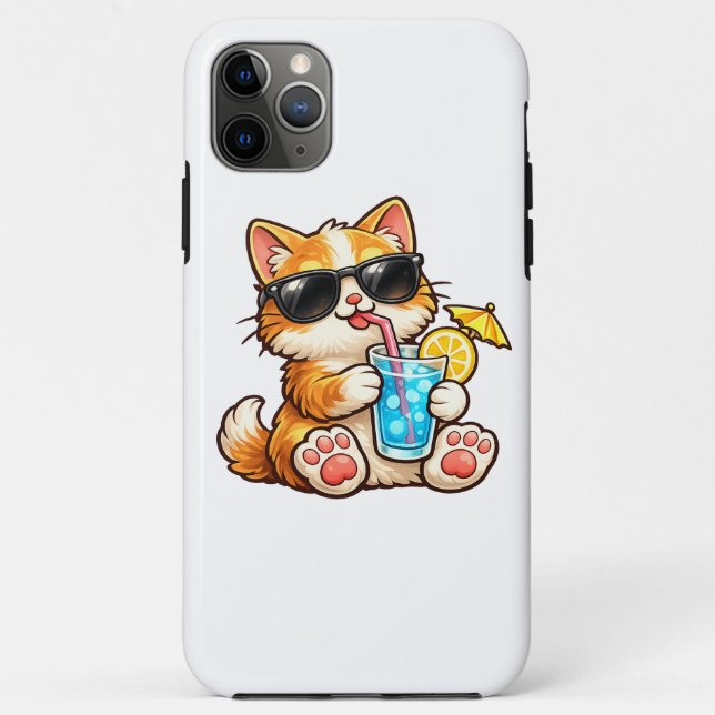 Funda De Case-Mate Para iPhone Cool Summer Cat (Reverso)