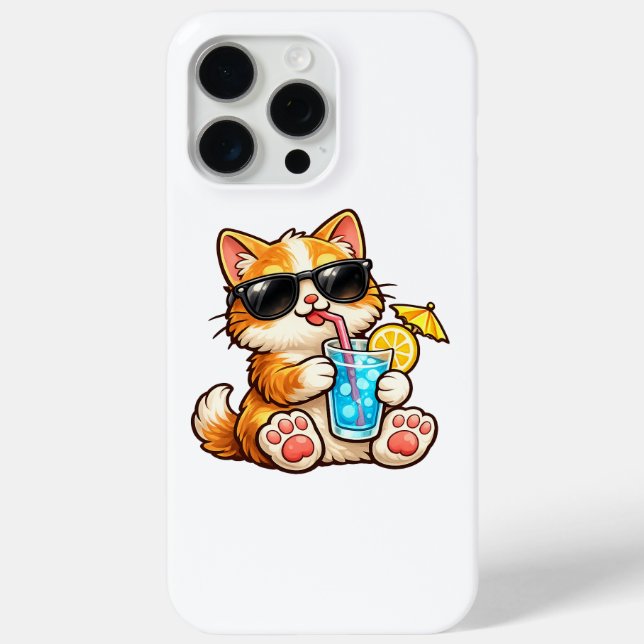 Funda De Case-Mate Para iPhone Cool Summer Cat (Reverso )