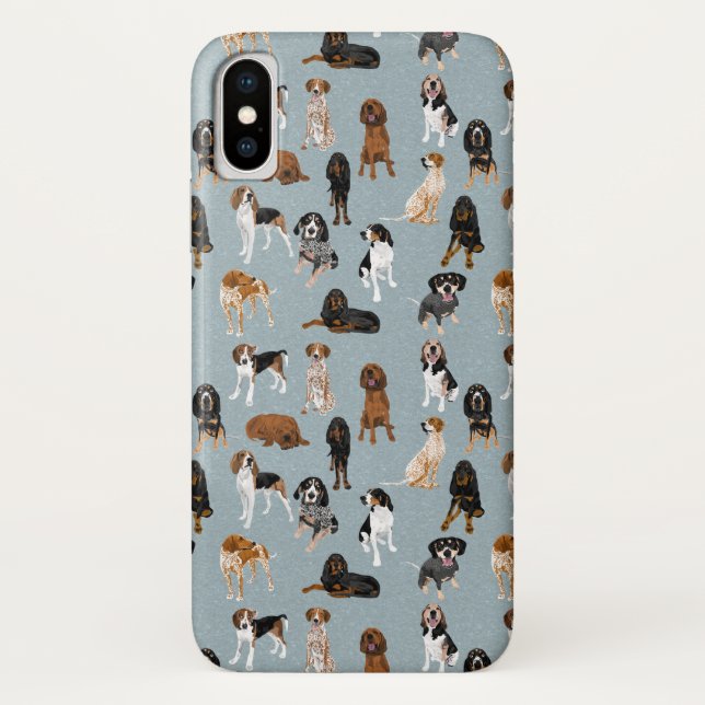 Funda De Case-Mate Para iPhone Coonhounds en azul (Reverso)