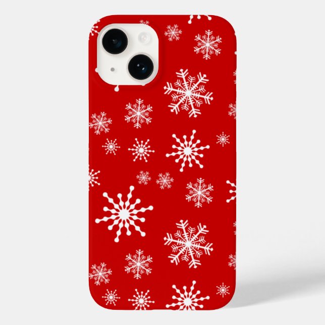 Funda De Case-Mate Para iPhone Copo de Nieve Blanco (Reverso )