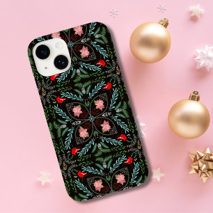 Funda Para iPhone 14 De Case-Mate Copo de nieve de invierno, Poinsettias, Cardenales