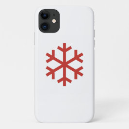 Funda Para iPhone 11 Copo de nieve rojo