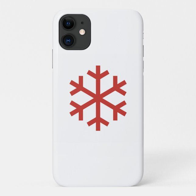 Funda De Case-Mate Para iPhone Copo de nieve rojo (Reverso)