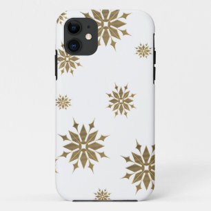 Funda Para iPhone 11 Copos de nieve dorados