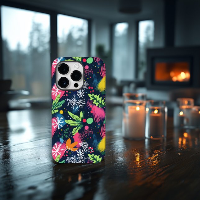 Funda De Case-Mate Para iPhone Copos de nieve festivos personalizados (Subido por el creador)