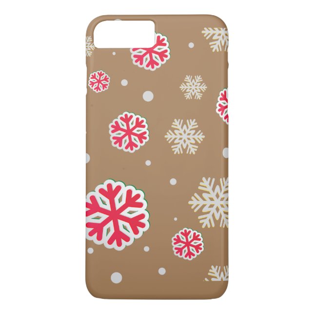 Funda De Case-Mate Para iPhone Copos de nieve modernos (Reverso)