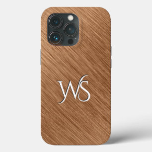 Funda Para iPhone 13 Pro Copper cepillado monogramado