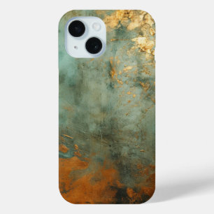 Funda Para iPhone 15 Copper Patina Rustic Metallic