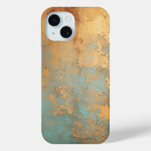 Funda Para iPhone 15 Copper Patina Rustic Metallic