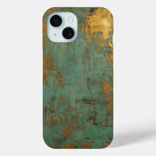 Funda Para iPhone 15 Copper Patina Rustic Metallic