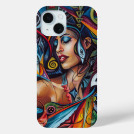 Funda Para iPhone 15 Coque art abstrait