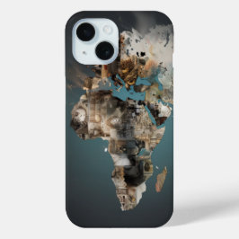 Funda Para iPhone 15 Coque art abstrait Afrique