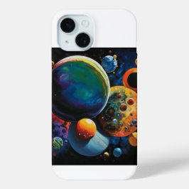 Funda Para iPhone 15 Coque art abstrait planètes