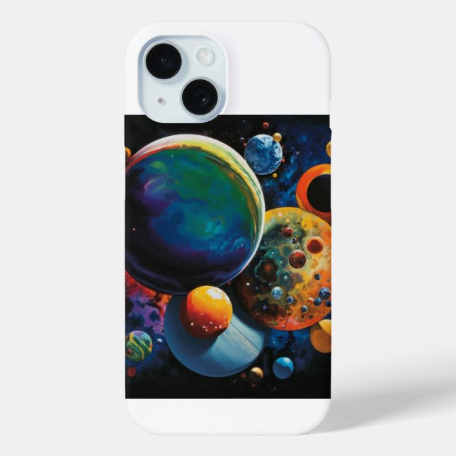 Funda De Case-Mate Para iPhone Coque art abstrait planètes (Reverso )