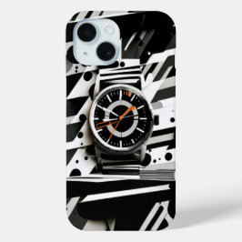Funda Para iPhone 15 Coque art abstrait watch