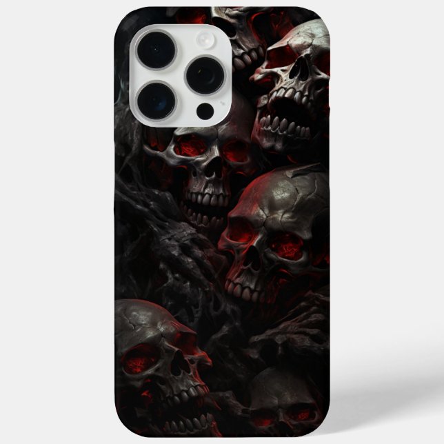 Funda De Case-Mate Para iPhone Coques iPhone 15 Pro Max - Séries Skull -4 (Reverso )