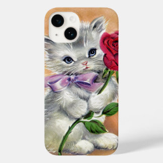 Funda Para iPhone 14 De Case-Mate Coqueta de gato antiguo de época lindo gatito rosa
