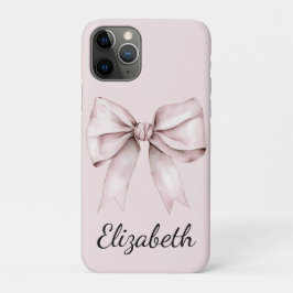 Funda Para iPhone 11 Pro Coqueta estética arco rosa Nombre personalizado
