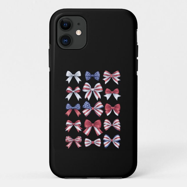 Funda De Case-Mate Para iPhone Coqueta Rojo Blanco Y Azul Estadounidense Se Dobla (Reverso)