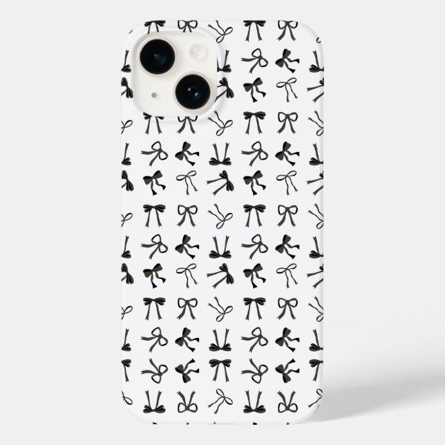 Funda De Case-Mate Para iPhone Coquette Black Bows (Reverso )
